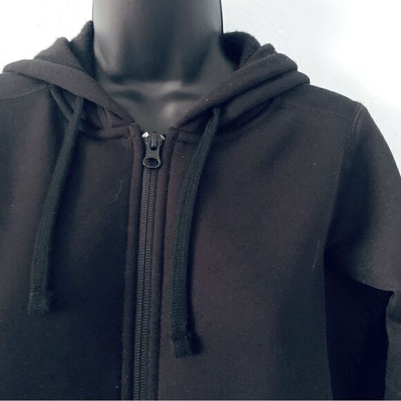 Zorrel Black Zip Front Hoodie Sweatshirt Size Small - Picture 2 of 7